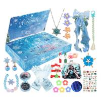 DIY Advent Calendar Jewelry Charm For Kids Christmas Charm Making Kit Bracelet Beaded 24-Day Countdown Girls Gift Toddler Crafts bearable