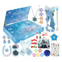 DIY Advent Calendar Jewelry Charm For Kids Christmas Charm Making Kit Bracelet Beaded 24-Day Countdown Girls Gift Toddler Crafts consistent