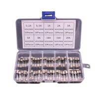 【YF】 72/100pcs Car Fast-blow Glass Fuses Tube 0.2-20A 0.5-30A Assorted Kit for Light Inflator vacuum Cleaner