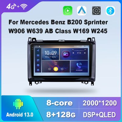 Android 12.0 For Mercedes Benz B200 Sprinter W906 W639 AB Class W169 W245 Multimedia Player Auto Radio GPS Carplay 4G LED Strip Lighting