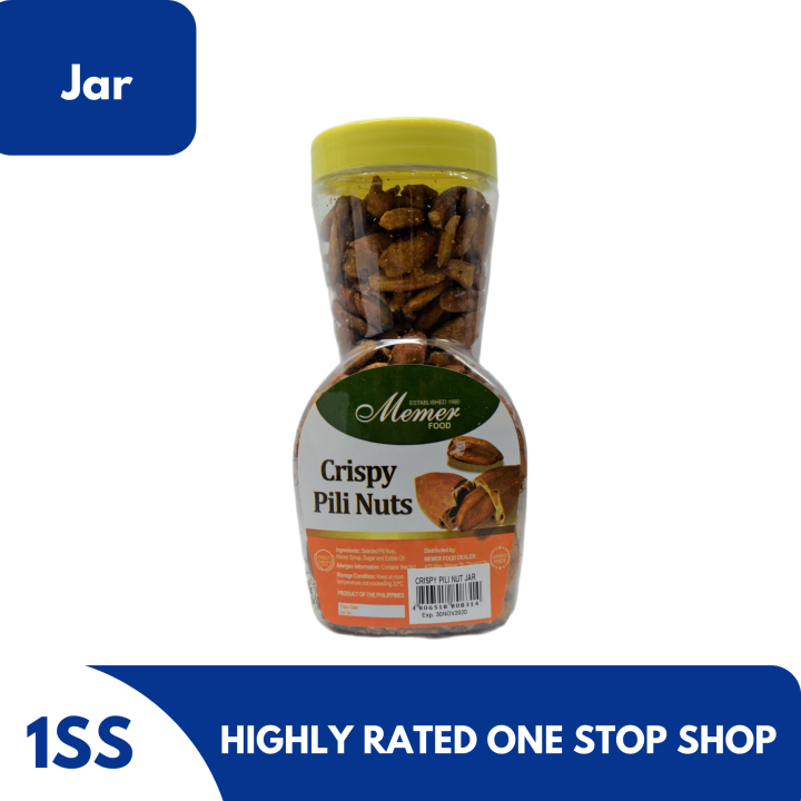 Memer Food Crispy Pili Nuts Jar (Exp Mar 30, 2023) Lazada PH