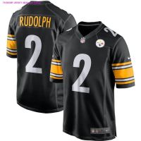 2023 คุณภาพสูงn Pittsburgh เสื้อกีฬารักบี้ เหล็ก เบอร์ เสื้อยืดกีฬา ทรงหลวม ลาย 2 Mason Rudolph Jersey สไตล์ฮิปฮอป