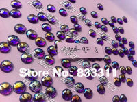 Round 500pcs 8mm Acrylic Stones Purple AB-Color Faceted Surface Rhinestones yyxj-qz-8 For Sewing Beads Stones Sew on Loose Beads