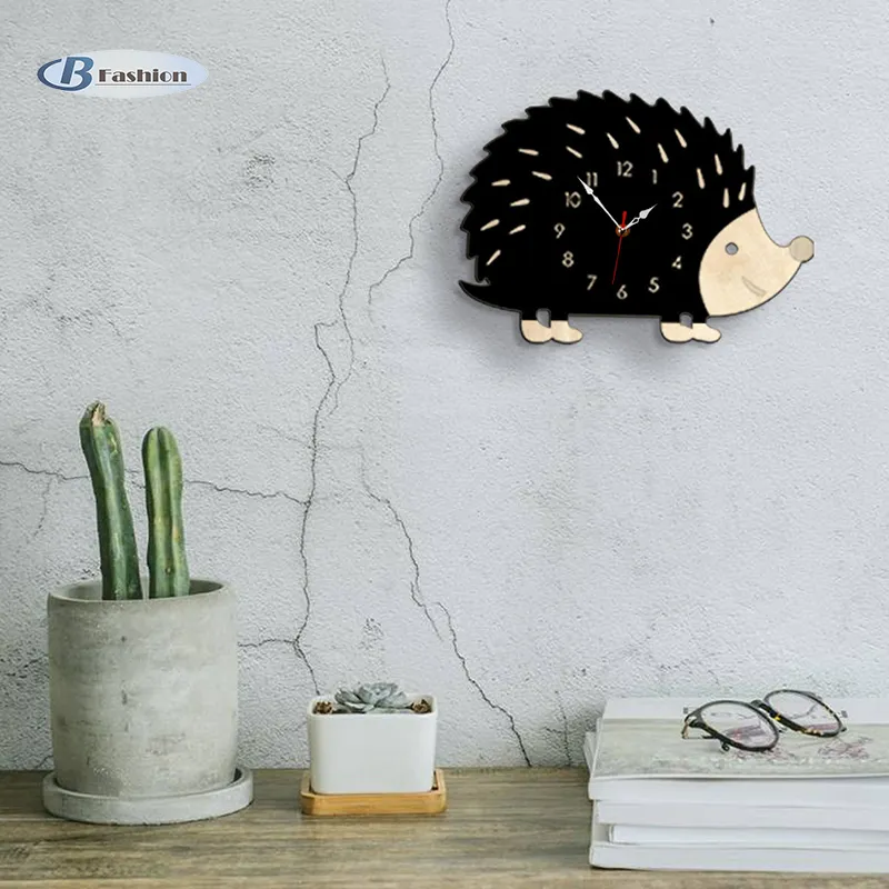 B-F Hedgehog Shape Wall Clock Cute Portable Decoration for Home Bedroom  Office | Lazada