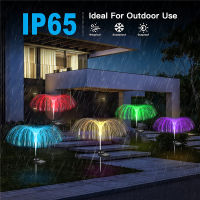 Solar Fiber Optic Lights Led Jellyfish Lamp Garden Light Jellyfish Lights Luminous Charging and plug-in lawn and Garden Decor