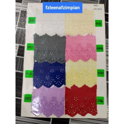 RENDA EKUNG COTTON +-3 INCI (1 Papan= 13.5meter)