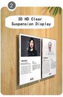 A4 Size 210x297mm 3D HD Acrylic Frame School Teacher Introduction Image Holder Company Profile Certificate Display Full Screen