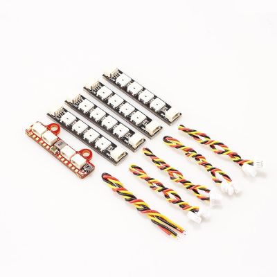 HGLRC 2812 LED Controller 2-6S 5V 2A BEC With 4PCS W554B 4 Beads LED Light Board For FPV Freestyle Drones DIY Parts