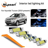 NLpearl Canbus LED สำหรับภายในรถยนต์ Light ชุดเหมาะสำหรับฮุนได Tucson 2010-2016ยานพาหนะแผนที่ประตูโดม Trunk Light ป้ายทะเบียนรถโคมไฟอุปกรณ์ตกแต่งรถยนต์