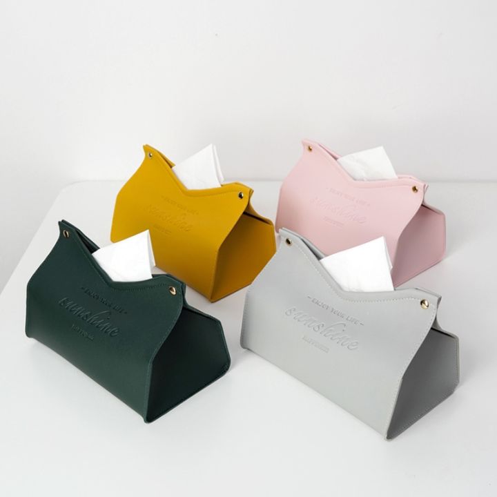 nodic-environmental-pu-leather-napkin-holder-foldable-tissue-box-home-office-waterproof-dustproof-storage-box-sundries-ontainer