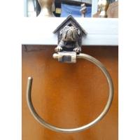 ที่แขวนผ้าเช็ดมือ ทองเหลือง รมดำ ไร้สารตะกั่ว อุปกรณ์ตกแต่งห้องน้ำ Natural ANA Towel Ring- Bathroom Accessories Brown Black