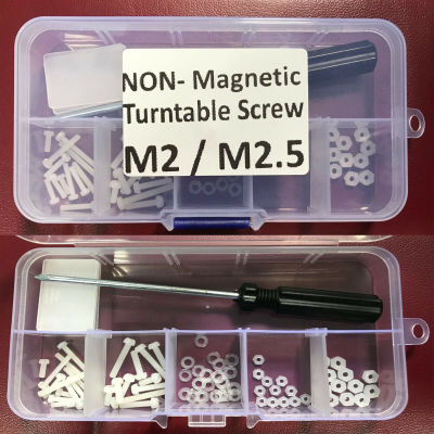 73Pcs/Lot NON- MAGNETIC NYLON Mounting Screw M2 M2.5 Kit For Turntable Cartridge Headshell Nails  Screws Fasteners
