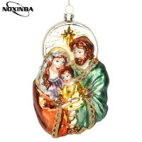 NOXINDA Christmas Tree Decoration For Home Antique Colorful Saint Virgin Mary Joseph Baby Jesus Pendant New Year Ornaments Gift