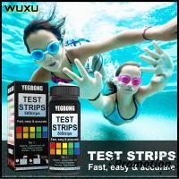 WUXU 50Pcs การรักษาความปลอดภัยความปลอดภัย กระดาษทดสอบสปา สระว่ายน้ำในสระว่ายน้ำ แถบทดสอบ PH สระว่ายน้ำ กระดาษทดสอบค่า pH แบบพกพา แถบทดสอบสระว่ายน้ำ เครื่องทดสอบคุณภาพน้ำ