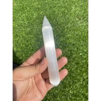 1 Pc AAA Quality Polish Selenite Stone Wand Point 16 cm long