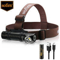 Sofirn HS40 USB C Rechargeable Headlamp 18650 Super Bright SST40 LED Torch 2000lm Flashlight with 2 Modes Power Indicator