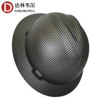 DARLINGWELL Full Brim Hard Hat Lightweight HDPE Safety Helmet Carbon Fiber Color Work Cap Construction Railway Metallurgy Mine