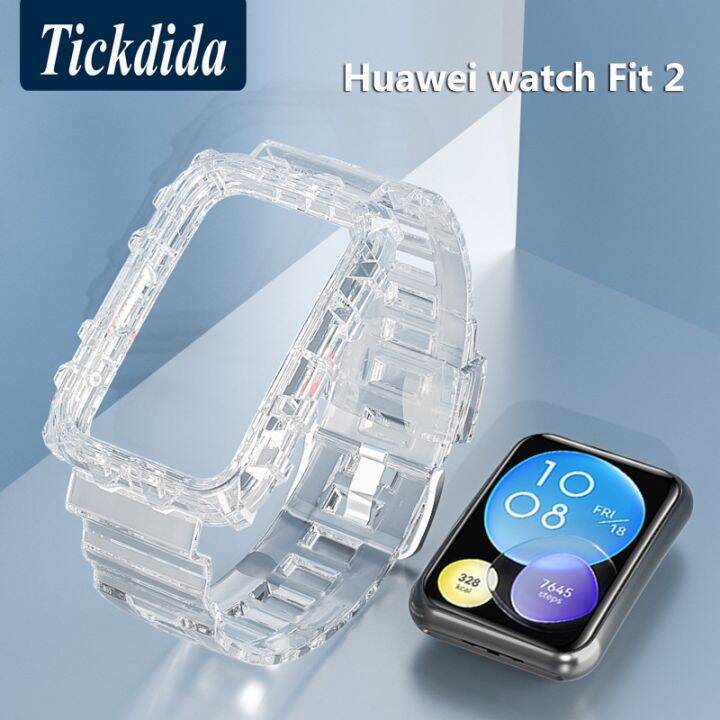 Integrated Silicone Strap For Huawei Watch Fit 2 Watchband+Case Huawei