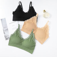 Seamless Lace Thread Shoulder Strap Wrapped Chest Tube Top without Steel Ring Bear Beauty Back Sling Vest Bottoming Sleep Underwear Women