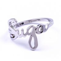 Korea POP BTS 316L Titanium Steel Members NAME Silver Ring