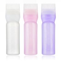 【CW】▧✉  120ml Multicolor Plastic Hair Dye Refillable Bottle Applicator Comb Dispensing Coloring Hairdressing Styling