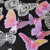 ZZOOI 8Pcs Luminous Butterfly 3D Butterfly Wall Sticker for Home Wedding Decoration Glow In The Dark Combination Butterflies Stickers