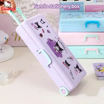 Sanrio Pencil Case Kuromi Pupils Girl Stationery Box Kawaii Hello
