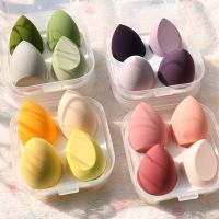 【CW】⊙  4pcs Makeup Sponge Puff Dry and Wet Combined Egg Foundation Bevel Cut Sponges