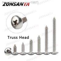 ZONSANTA Cross Recessed Truss Head Self-tapping Screw M3 M4 M5 M6 304 Stainless Steel Phillips Mushroom Umbrella Head Wood Screw