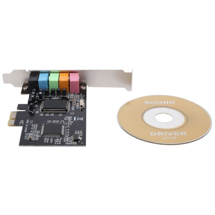 5.1 Internal Sound Card for with Low Profile Bracket, 3D Stereo PCI-E ...