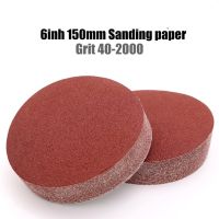 10pcs 6 Inch 150mm Grit 40-2000 Sanding Paper Discs Hook Loop Sandpaper Round Disk Sand Sheet Power Sanders