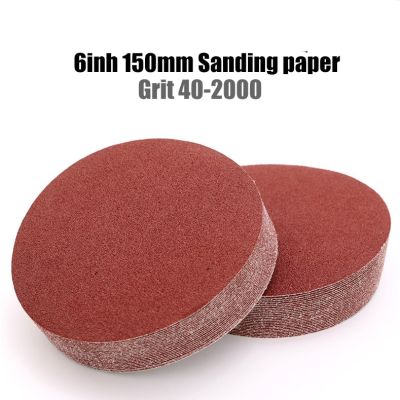 10pcs 6 Inch 150mm Grit 40-2000 Sanding Paper Discs Hook Loop Sandpaper Round Disk Sand Sheet Cleaning Tools