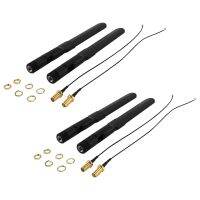 Dual Band WiFi 2.4GHz 5GHz 5.8GHz 8DBi RP-SMA Male Antenna &amp; 20cm 8 Inch U.FL to RP-SMA Female Pigtail Cable 8-Pack