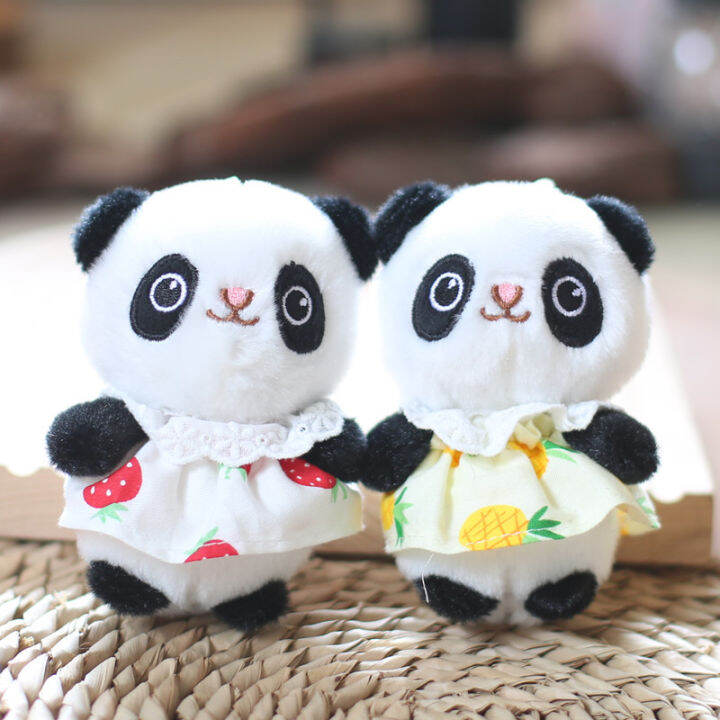 cute-baby-panda-plush-dolls-gift-for-girls-bag-pendant-strawberry-pineapple-dress-stuffed-toys-for-kids-keychain