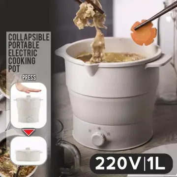 110/220V Electric Split Cooking Pot Foldable Multicooker Frying