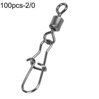 guyouzi® 50/100Pcs Swivel Fishing Connector Stainless Steel Hook Fast Rolling Clip Snaps