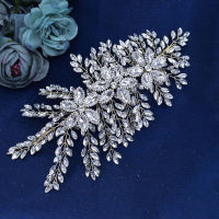 Spot Fast Shipping BrideS Headdress Handmade Rhinestone Hair Wedding Plate Side Decoration Accessories