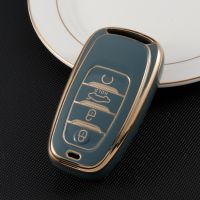 lujie Electroplated TPU Car Remote Key Fob Cover Case Holder Shell Protector for FAW Hongqi H5 E-HS9 H9 2020 2021 Keychain Accessories