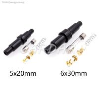 ☃❁ 1 Set Black 5x20mm 6x30mm Glass Tube Fuse Holder 5x20mm 6x30mm Screw Type Plastic Housing Fuses Casings Fuse Box