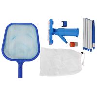 Clean Pool Swimming Pool Leaf Skimmer Net with Telescopic Aluminum Pole with Fine Mesh Netting Basket Blue