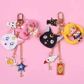 Japan Anime Sailor Moon Pendant Keychains Holder Car Key Chain