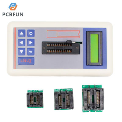 เครื่องทดสอบทรานซิสเตอร์ Pcbfun ทรานซิสเตอร์มอสเฟทตัวต้านทานไดโอดตัวต้านทานเครื่องทดสอบตัวเก็บประจุตัวเหนี่ยวนำเครื่องตรวจจับตัวตรวจสอบอัตโนมัติ