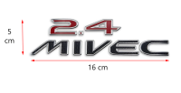 โลโก้สติกเกอร์ มิตซูบิชิ มิเวค 2.4 MIVEC" Red Trim Fits Mitsubishi Space Wagon 2004 2006 2008 2010 2012