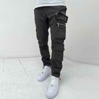 Mens Cargo Pants Cotton Casual Sweatpants Fashion Joggers Sports Long Pants Trousers Mult-Pockets Trousers For All Season