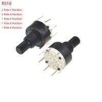 2pcs RS16 2 Pole 3 Position/2 Pole 4 Position/1 Pole 5 Position/1 Pole 6 8 Position Selectable Band Rotary Channel Switch