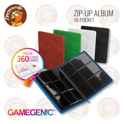 Gamegenic - Zip Up Album 18-Pocket แฟ้ม อัลบั้ม ใส่การ์ด ปกพรีเมี่ยม มีซิป ช่วยป้องกันฝุ่น (ใส่การ์ดได้ 360 ใบ)