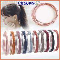 HESONG Random Color กระชับ เครื่องประดับผม สาว ยืดหยุ่นสูง แหวนติดผม 4 in 1 เชือกผูกผม