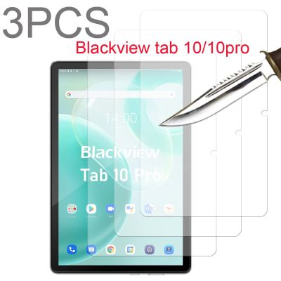 3ชิ้นสำหรับ Blackview Tab 10 /Tab 10 Pro 10.1 กระจกเทมเปอร์ปกป้องหน้าจอ3แพ็คแท็บเล็ตป้องกันฟิล์ม HD ป้องกันรอยขีดข่วน