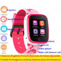 2G Kids Smart Watch Music Games Smartwatch 2 Cameras Video Record SOS Anti-lost Trackervs 600mAh Child Gifts Smartwatch Clock