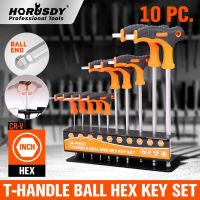 HORUSDY- New 10pcs T- Handle Ball end Hex key set CR-V Handtool parts Accessories